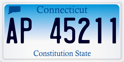 CT license plate AP45211