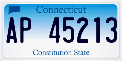 CT license plate AP45213