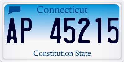 CT license plate AP45215