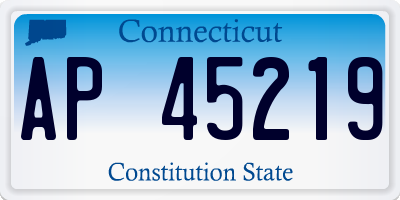 CT license plate AP45219