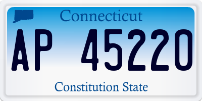 CT license plate AP45220