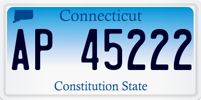 CT license plate AP45222