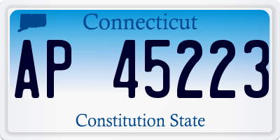 CT license plate AP45223