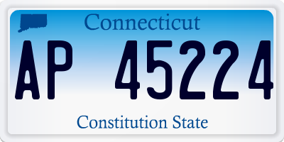 CT license plate AP45224