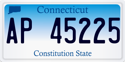 CT license plate AP45225