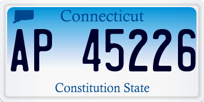 CT license plate AP45226