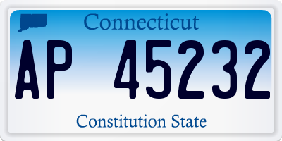 CT license plate AP45232