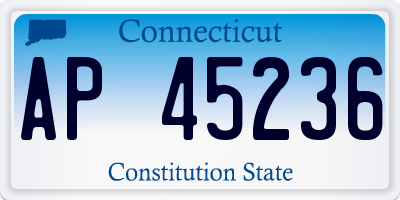 CT license plate AP45236