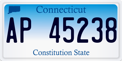 CT license plate AP45238