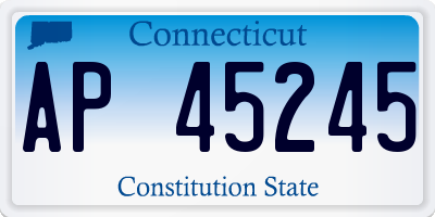 CT license plate AP45245