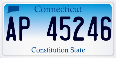 CT license plate AP45246