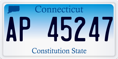CT license plate AP45247