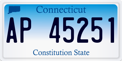 CT license plate AP45251