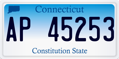 CT license plate AP45253