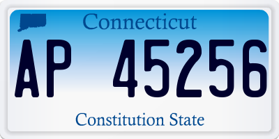 CT license plate AP45256