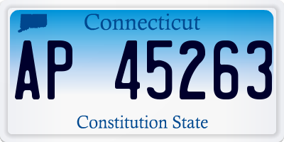 CT license plate AP45263