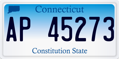 CT license plate AP45273