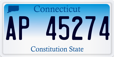 CT license plate AP45274