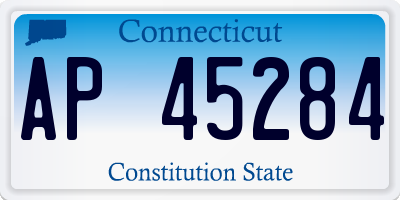 CT license plate AP45284