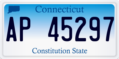 CT license plate AP45297