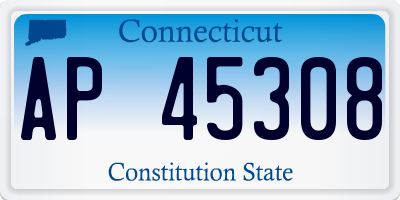 CT license plate AP45308
