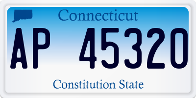 CT license plate AP45320