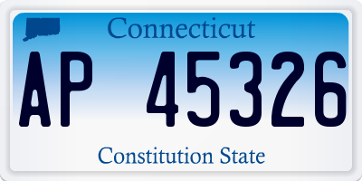 CT license plate AP45326