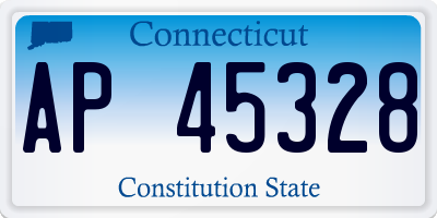 CT license plate AP45328