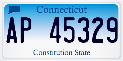 CT license plate AP45329