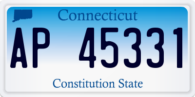 CT license plate AP45331