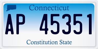 CT license plate AP45351