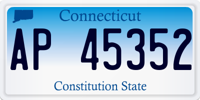 CT license plate AP45352