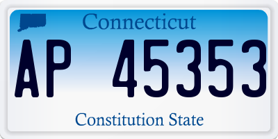 CT license plate AP45353