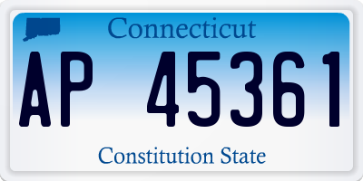 CT license plate AP45361