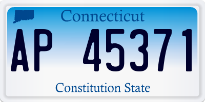 CT license plate AP45371
