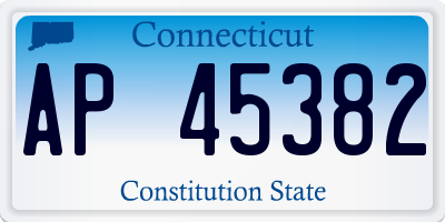CT license plate AP45382