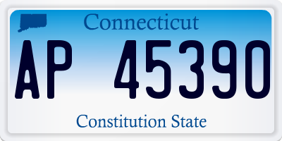 CT license plate AP45390