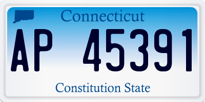 CT license plate AP45391