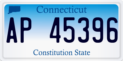 CT license plate AP45396