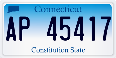 CT license plate AP45417