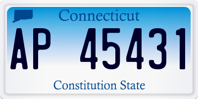 CT license plate AP45431