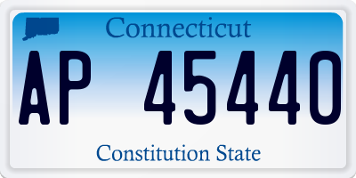 CT license plate AP45440