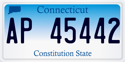 CT license plate AP45442