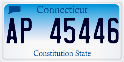 CT license plate AP45446