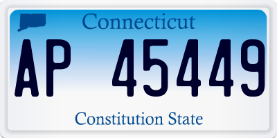 CT license plate AP45449