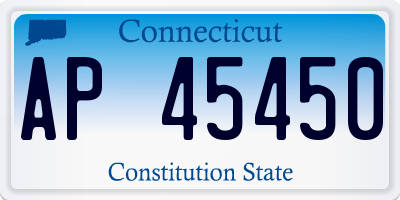 CT license plate AP45450