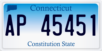 CT license plate AP45451