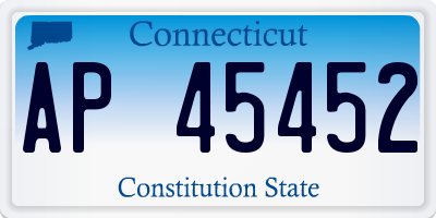CT license plate AP45452