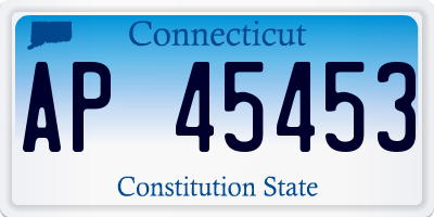 CT license plate AP45453