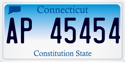 CT license plate AP45454